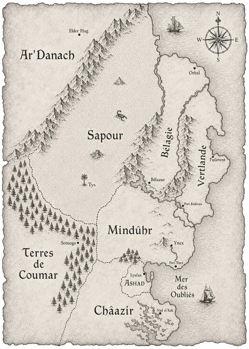 Carte des Hautes Terres